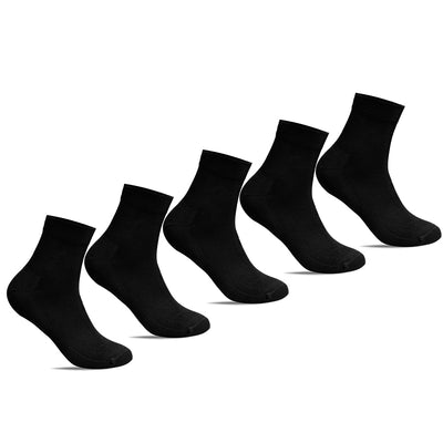 Minfot Bambusstrømper Quarter Sort 5-pak