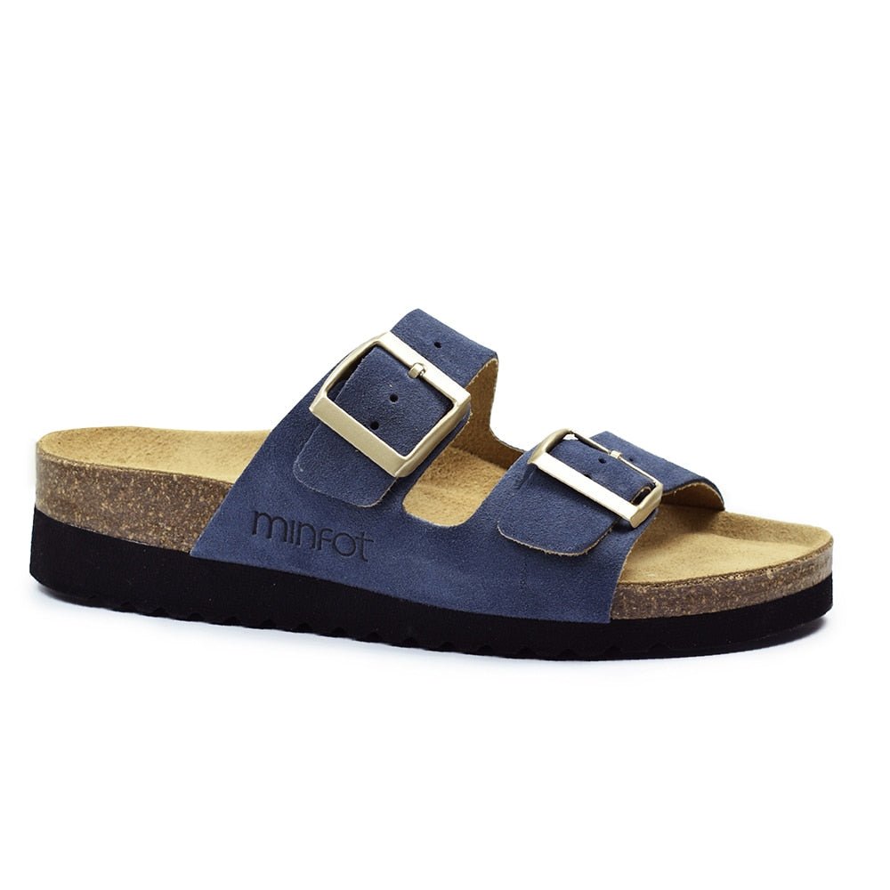 Minfot Sandaler Blød Bio Moa Ruskind Blå
