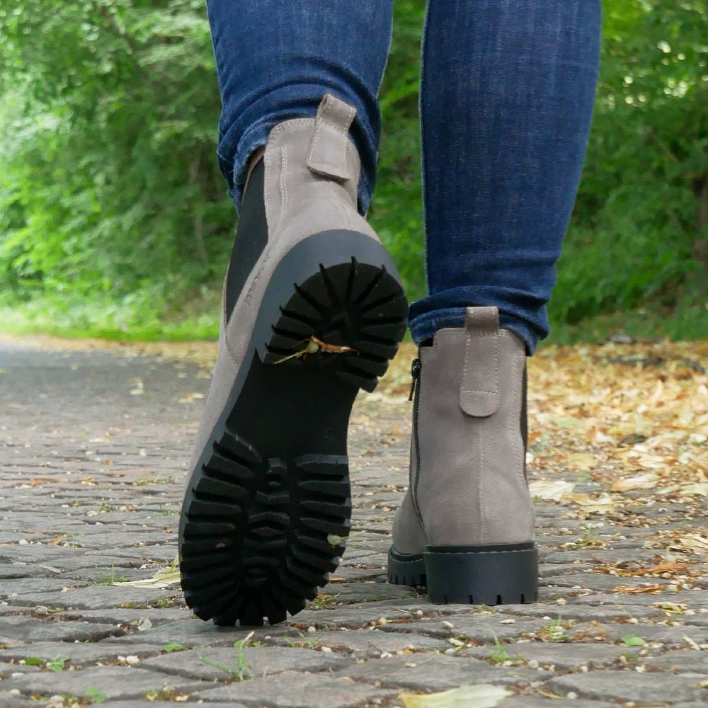 Produktbild 11 - Minfot Ribe Chelsea Boots Zip Ruskind Taupe