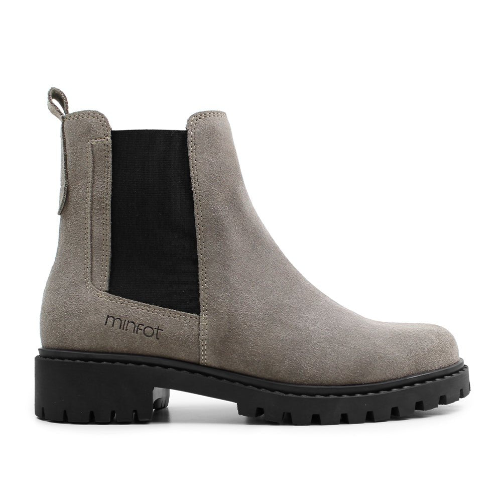 Produktbild 3 - Minfot Ribe Chelsea Boots Zip Ruskind Taupe