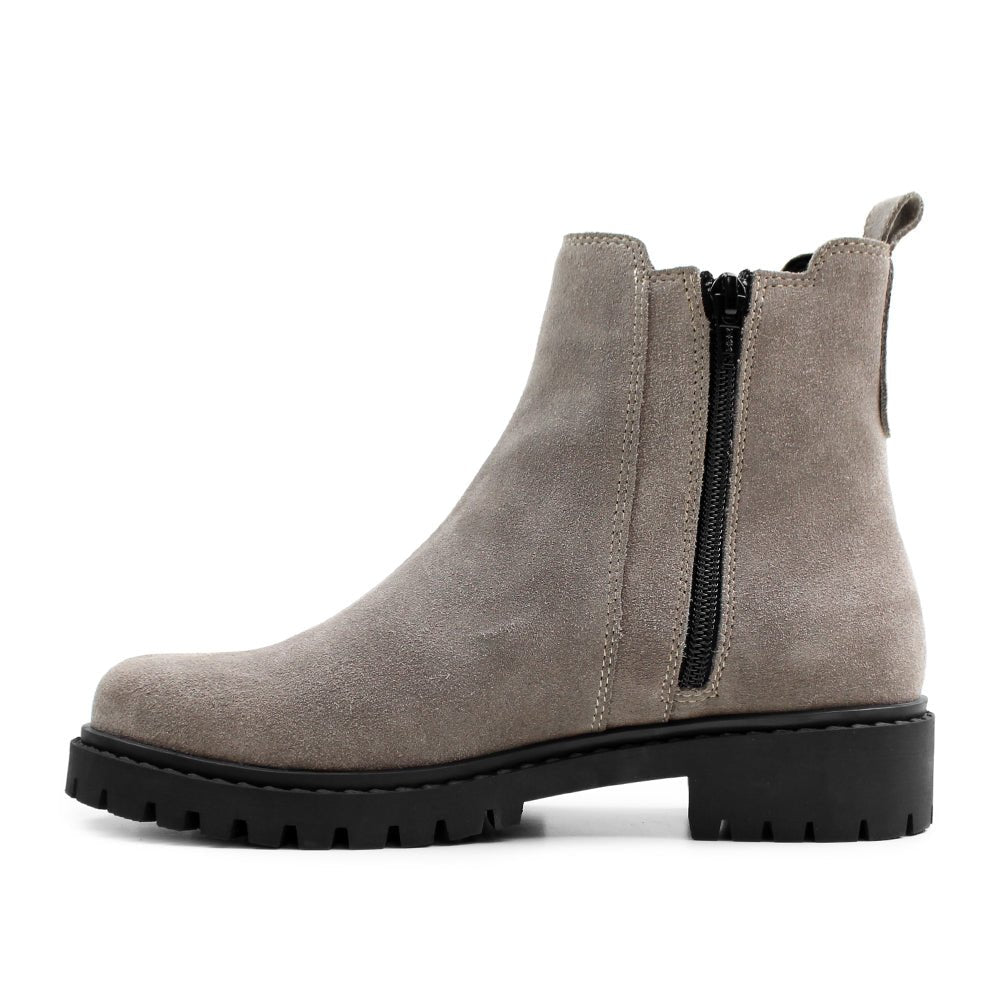 Produktbild 4 - Minfot Ribe Chelsea Boots Zip Ruskind Taupe