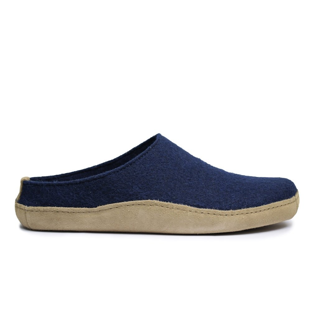 Minfot Hjemmesko Uld Arild Indersål Fåreskind Navy