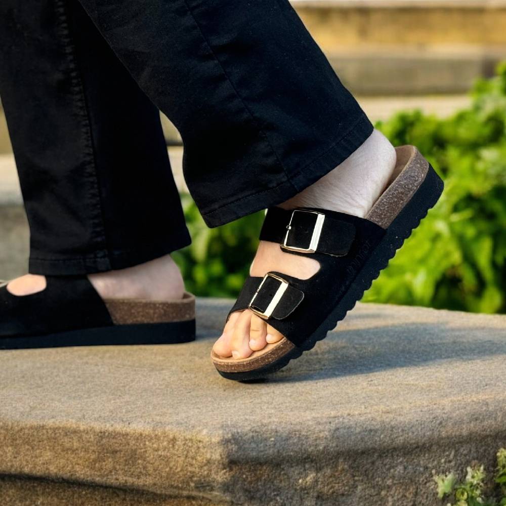 Produktbild 12 - Minfot Sandaler Blød Bio Moa Ruskind Sort