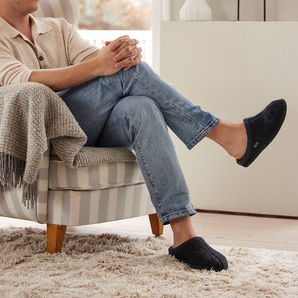 Produktbild 2 - Ulle Uldtøfler Original Mens Black Melange