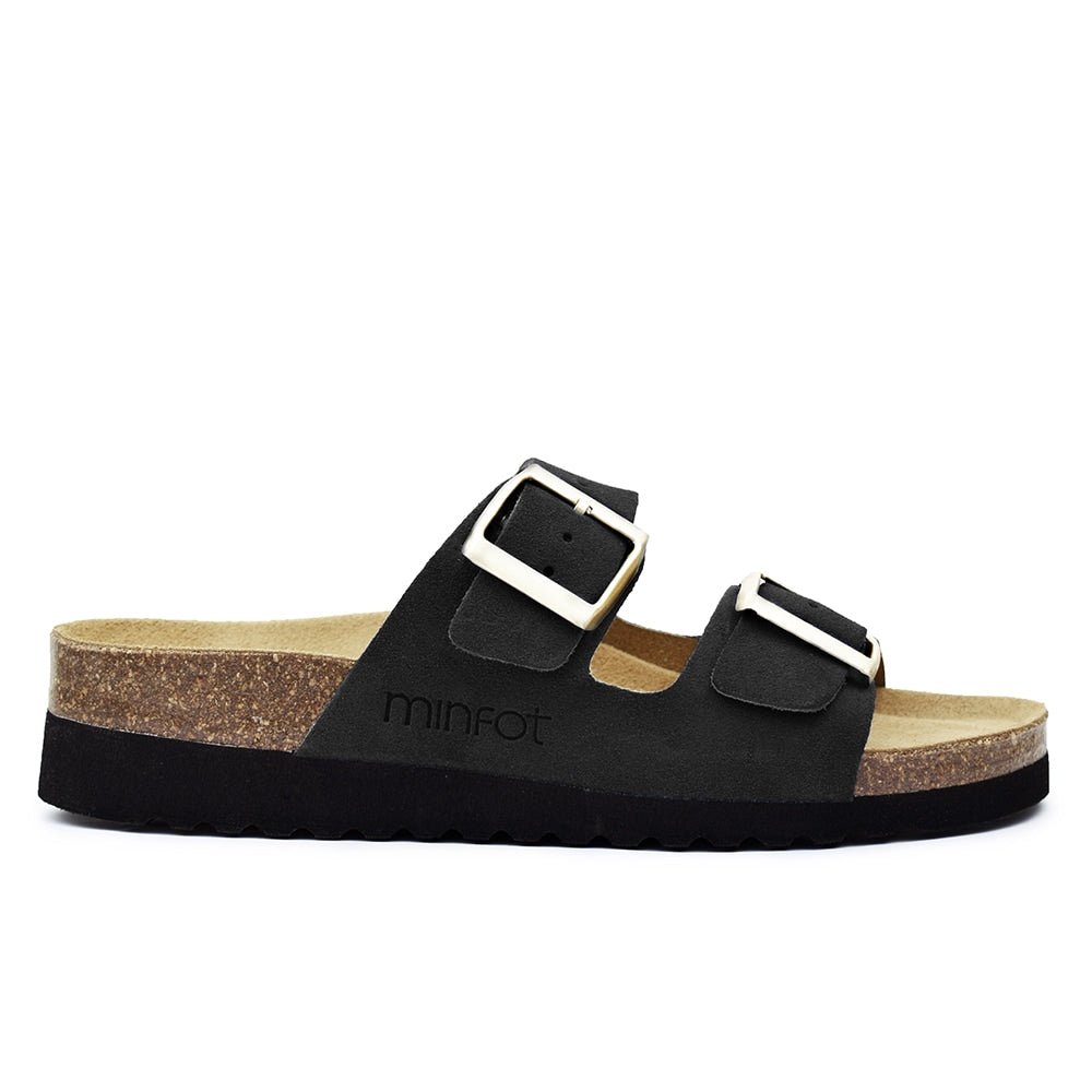 Produktbild 3 - Minfot Sandaler Blød Bio Moa Ruskind Sort