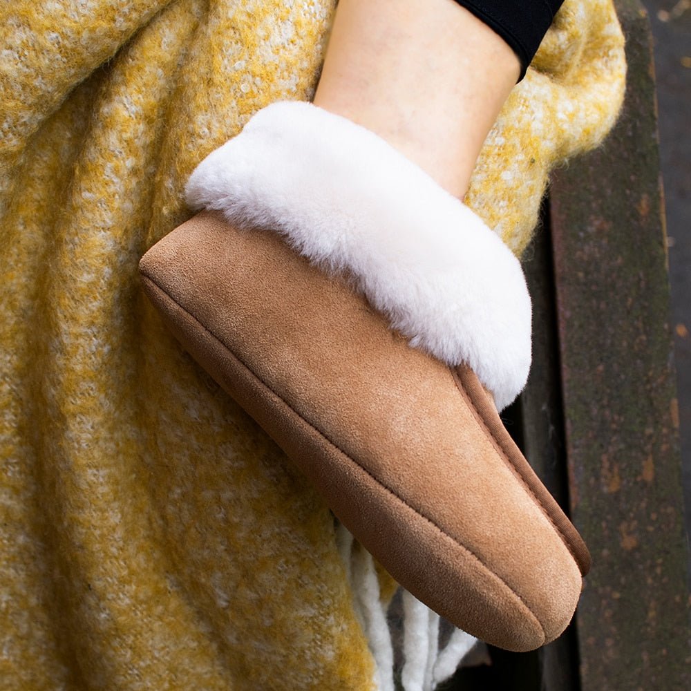 Produktbild 9 - Minfot Hjemmesko Fåreskind Sunne Chestnut