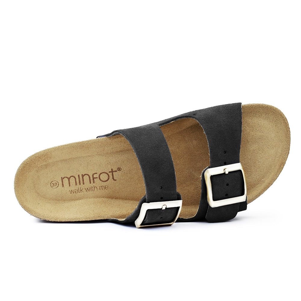 Produktbild 5 - Minfot Sandaler Blød Bio Moa Ruskind Sort