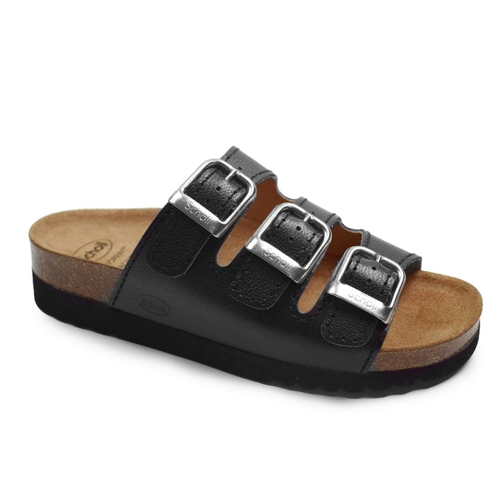 Scholl Sandal Dame Rio Nero Sort