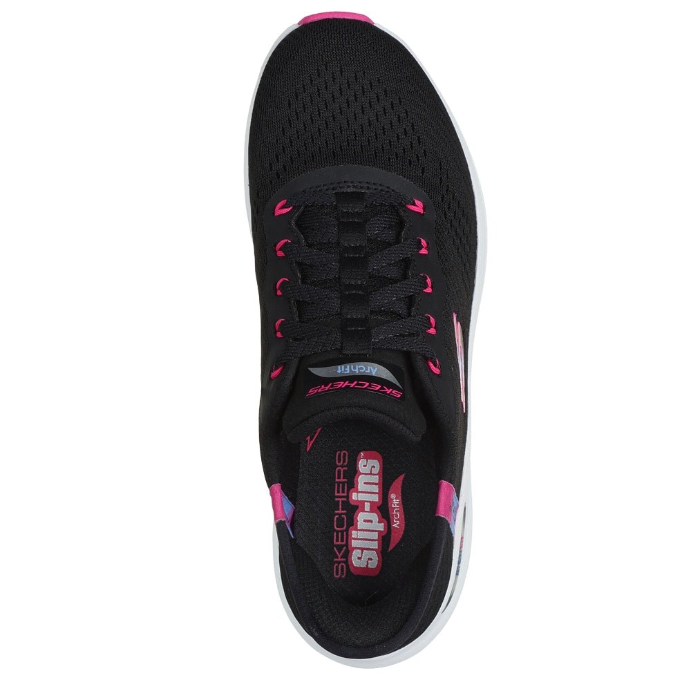 Produktbild 3 - Skechers Womens Arch Fit 2.0 Slip-Ins Black Hot Pink