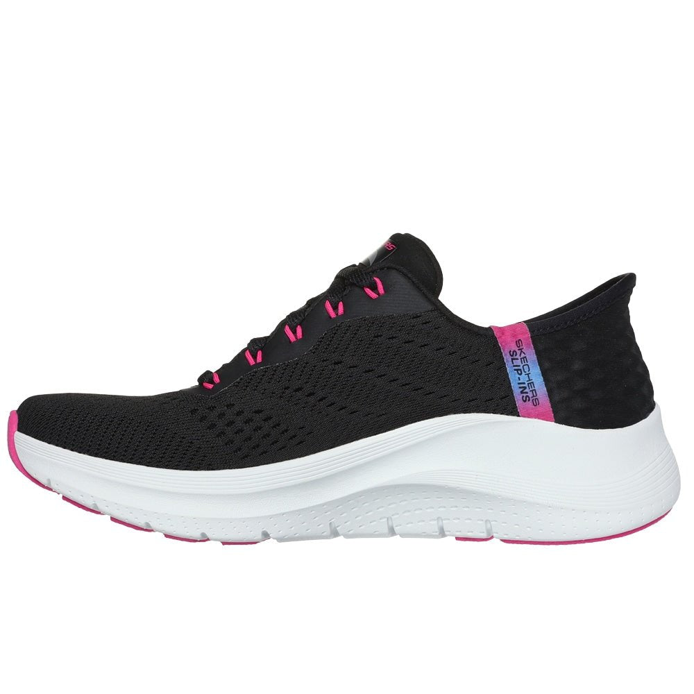 Produktbild 2 - Skechers Womens Arch Fit 2.0 Slip-Ins Black Hot Pink