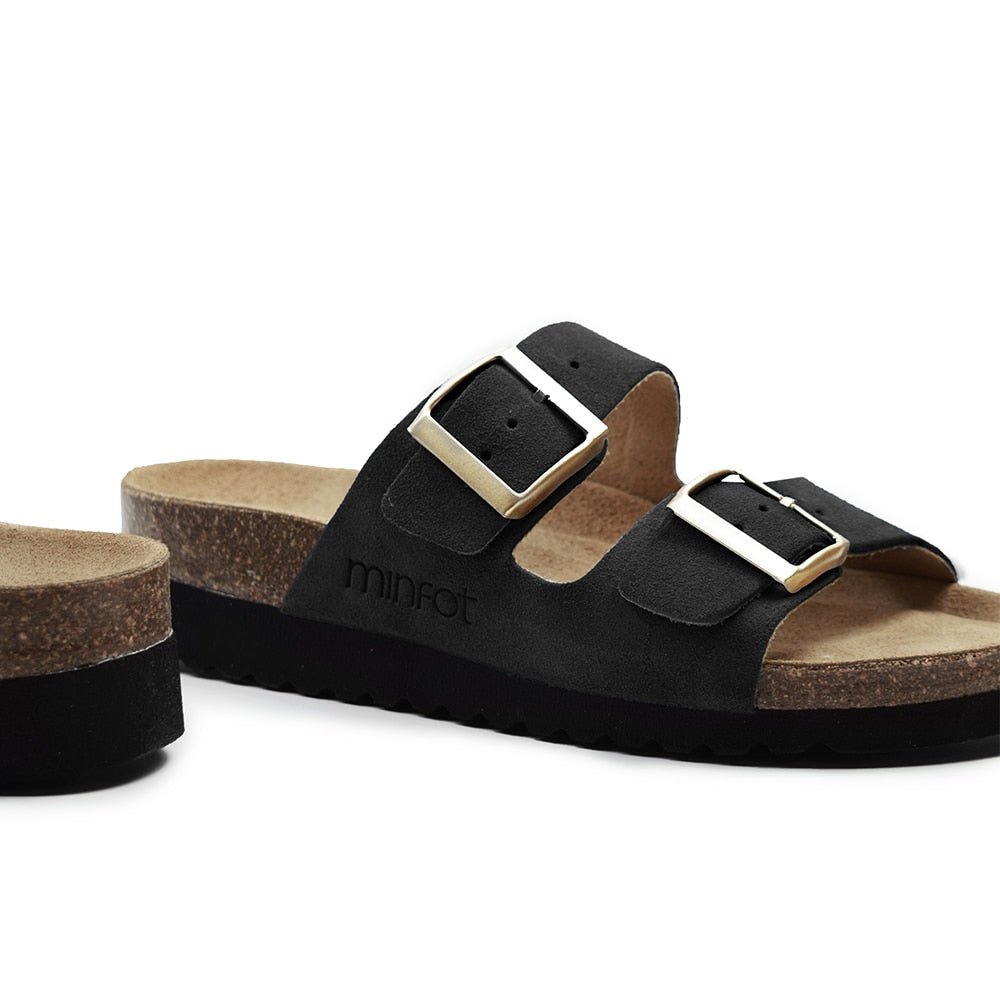 Produktbild 7 - Minfot Sandaler Blød Bio Moa Ruskind Sort