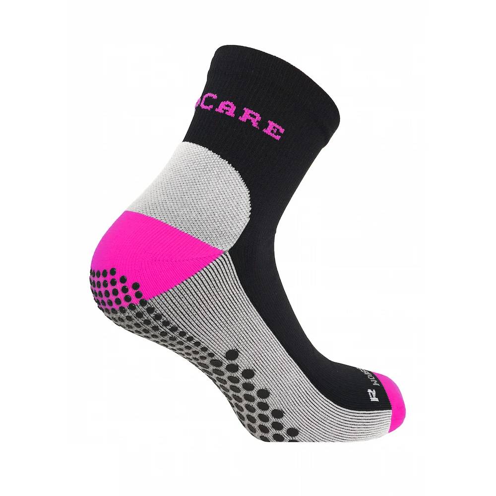 SupCare Kompressionsstrømper Ankelhøje Skridsikker Sort Lyserød