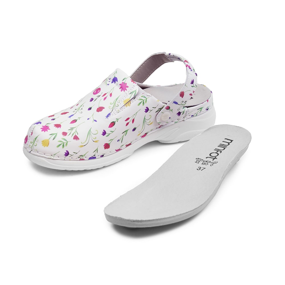 Produktbild 9 - Minfot Arbejdssko Blød Tøffel Blomster