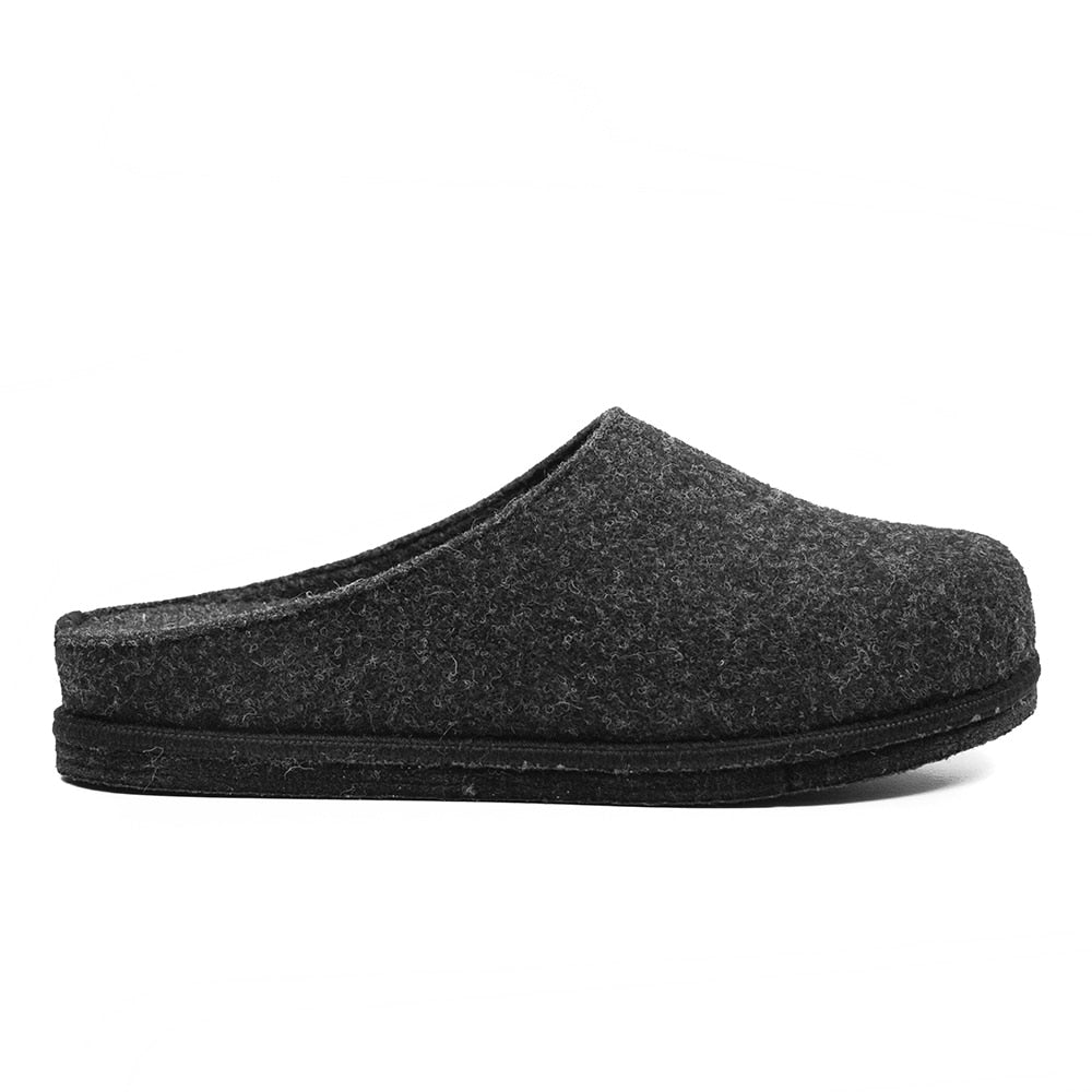 Minfot Hjemmesko Uld Slip-on Viken Uld Antracit