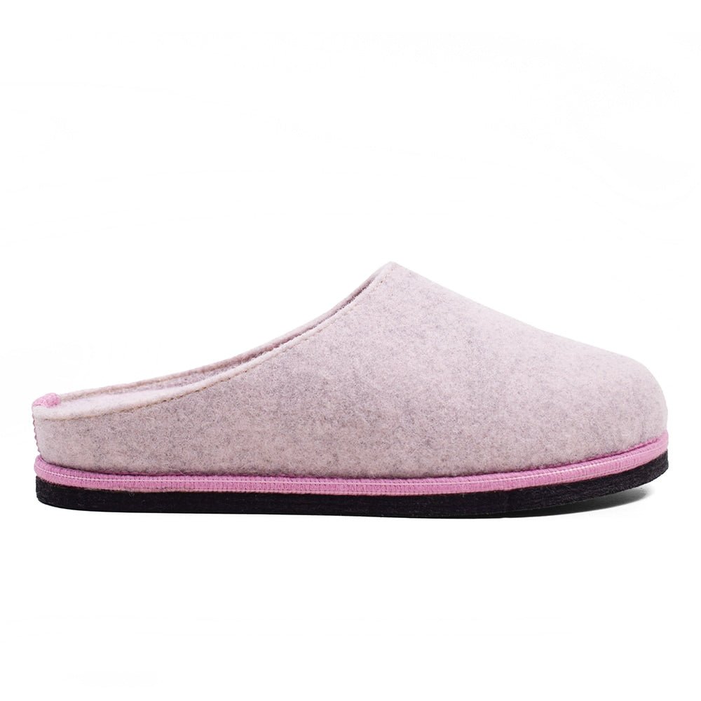 Minfot Hjemmesko Uld Slip-on Viken Uld Rosa