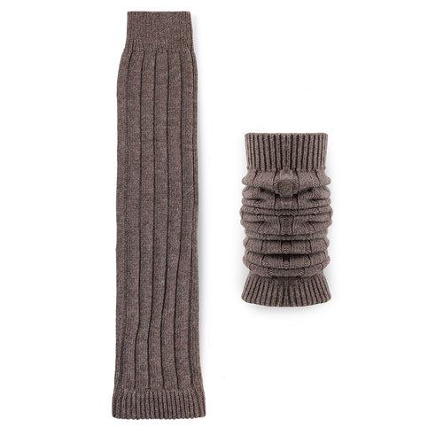 Minfot Benvarmere Uld Brun Melange 1-pak