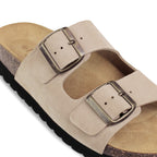 Minfot Moa Biosandaler Dame Ruskind Anatomisk 2-remme Beige