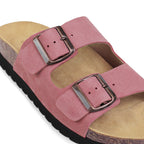 Minfot Moa Biosandaler Dame Ruskind Anatomisk 2-remme Antik Rosa