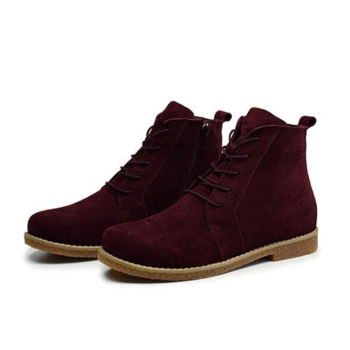 Charlotte of Sweden Ruskind Boots Amur Burgundy