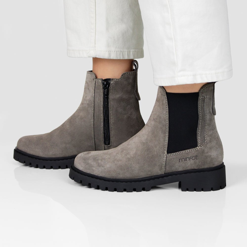 Minfot Ribe Chelsea Boots Zip Ruskind Taupe