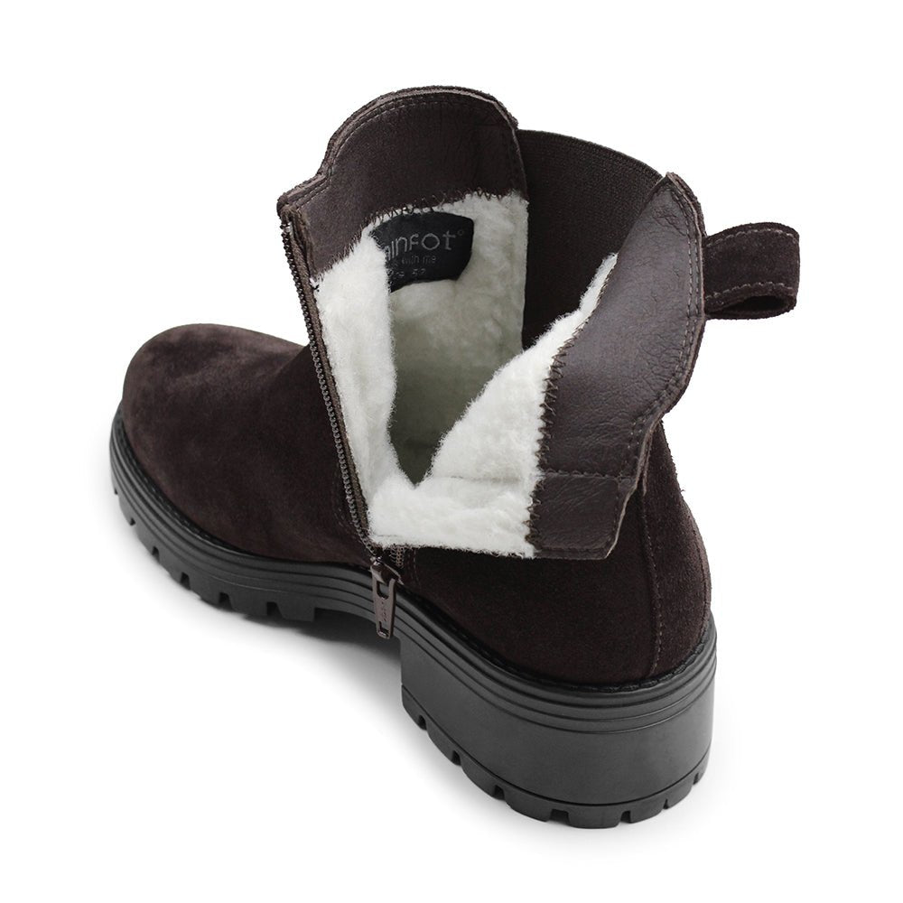 Minfot Cityspike Chelsea Pigsko Zip Ruskind Brun