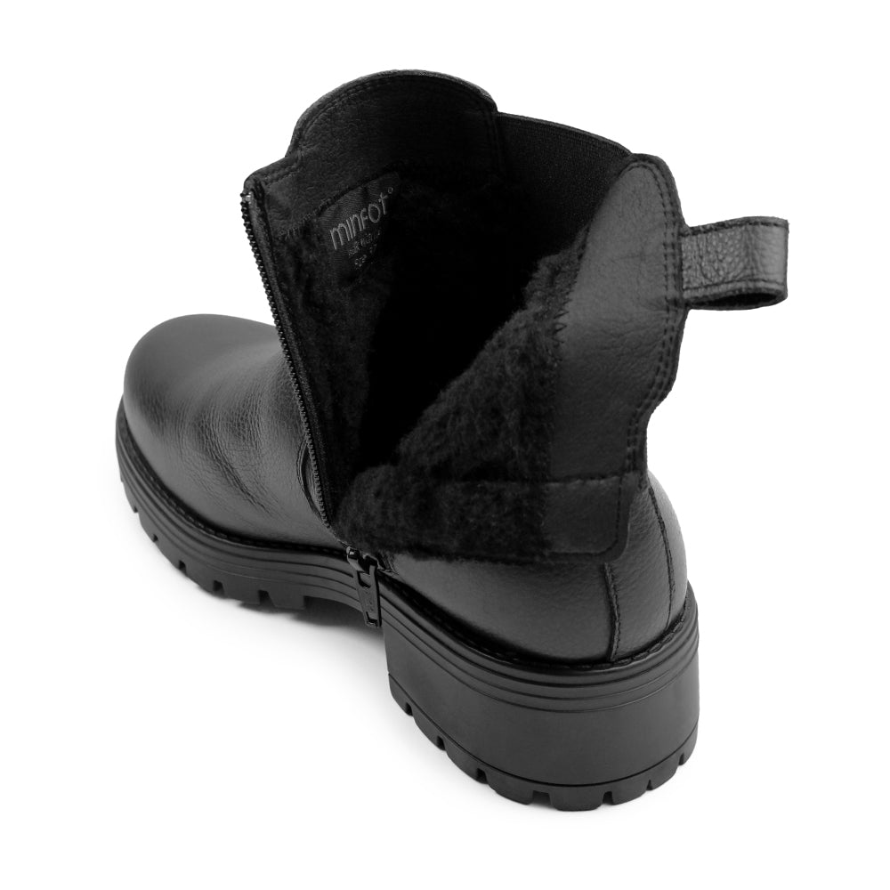 Produktbild 9 - Minfot Cityspike Chelsea Pigsko Zip Læder Sort