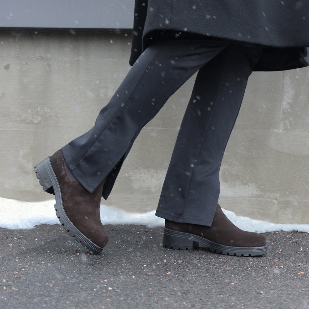 Minfot Cityspike Chelsea Pigsko Zip Ruskind Brun