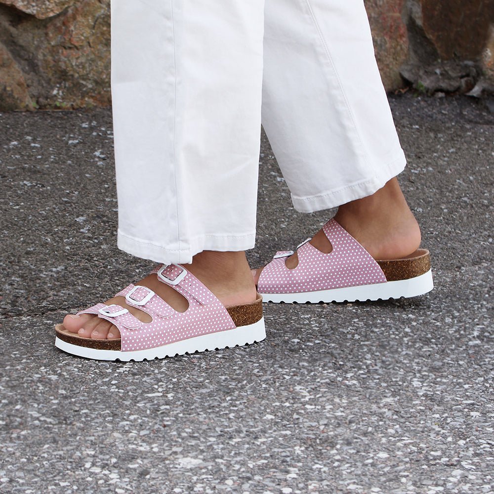 Minfot Dots Sandaler Dame Blød Bio Rosa