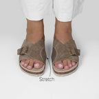 Minfot Li Sandaler Dame Ruskind Hallux Valgus Primo Soft Stone