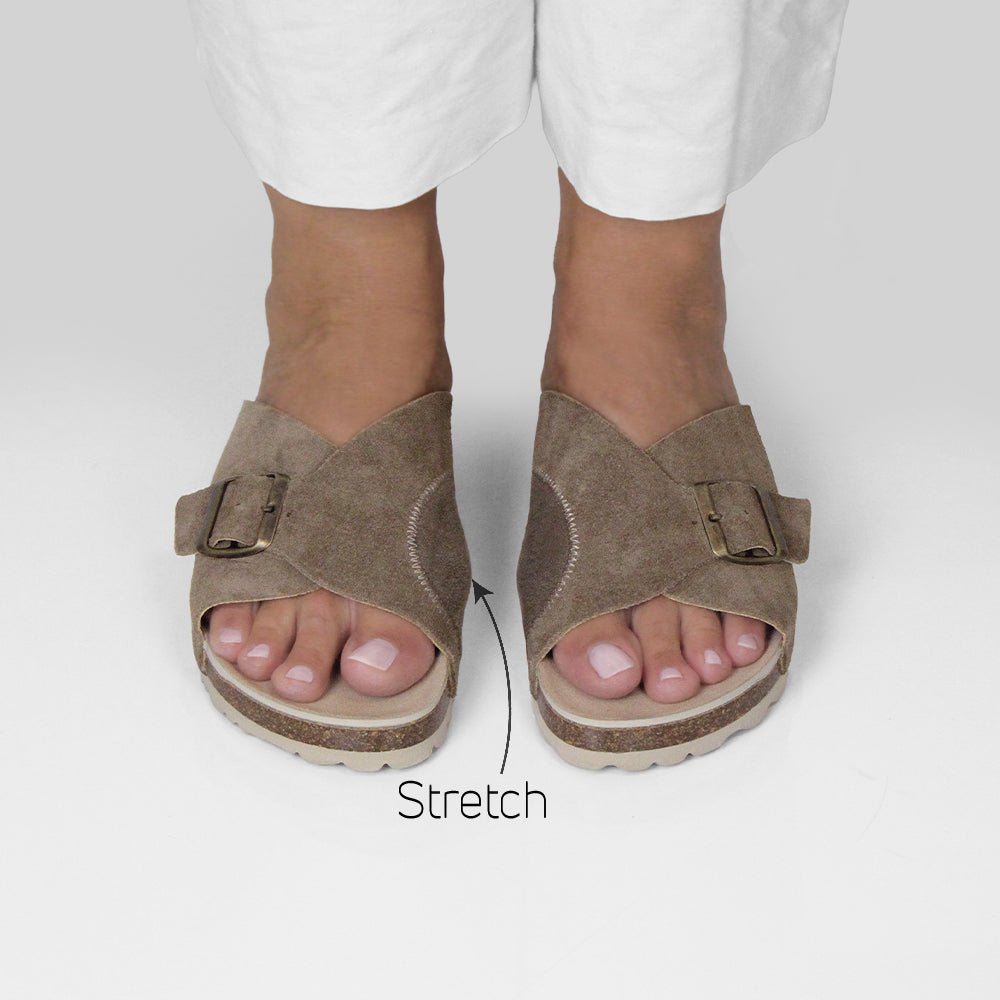 Minfot Li Sandaler Dame Ruskind Hallux Valgus Primo Soft Stone