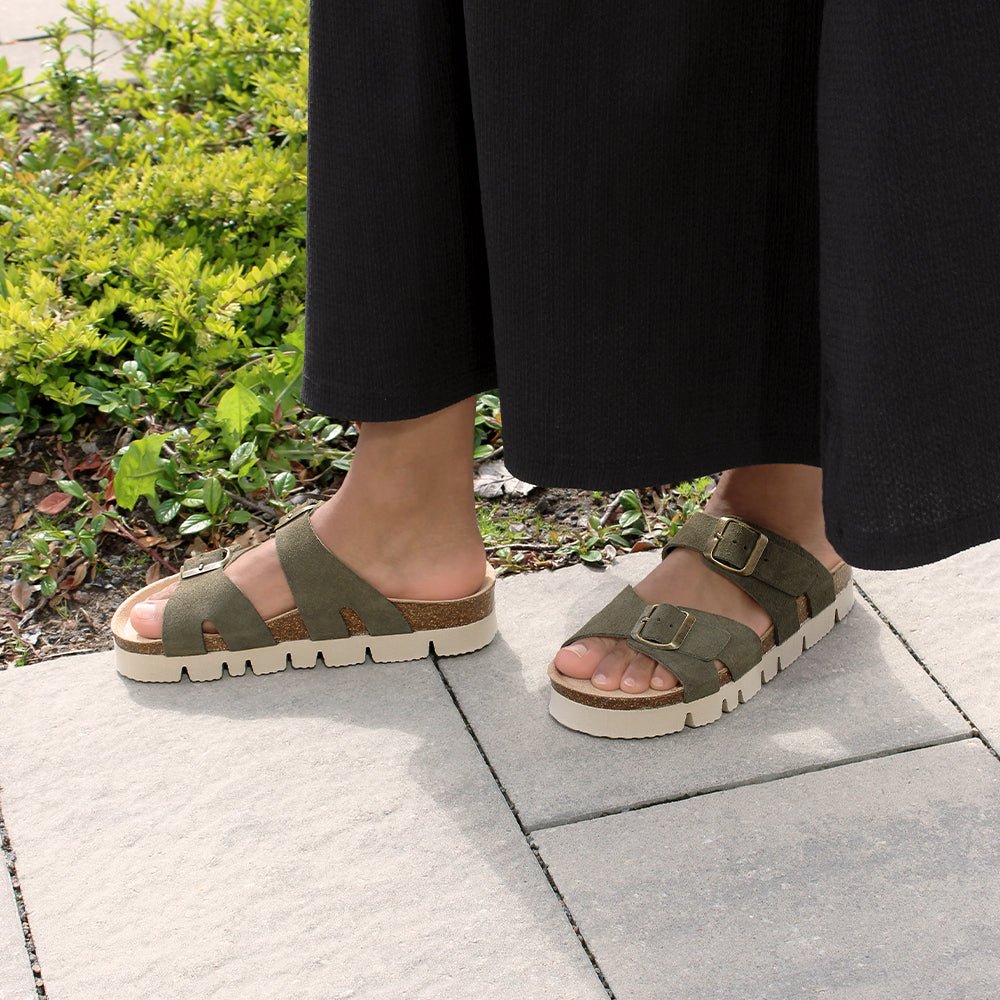 Minfot Upstep Lill Sandaler Dame Ruskind Grøn