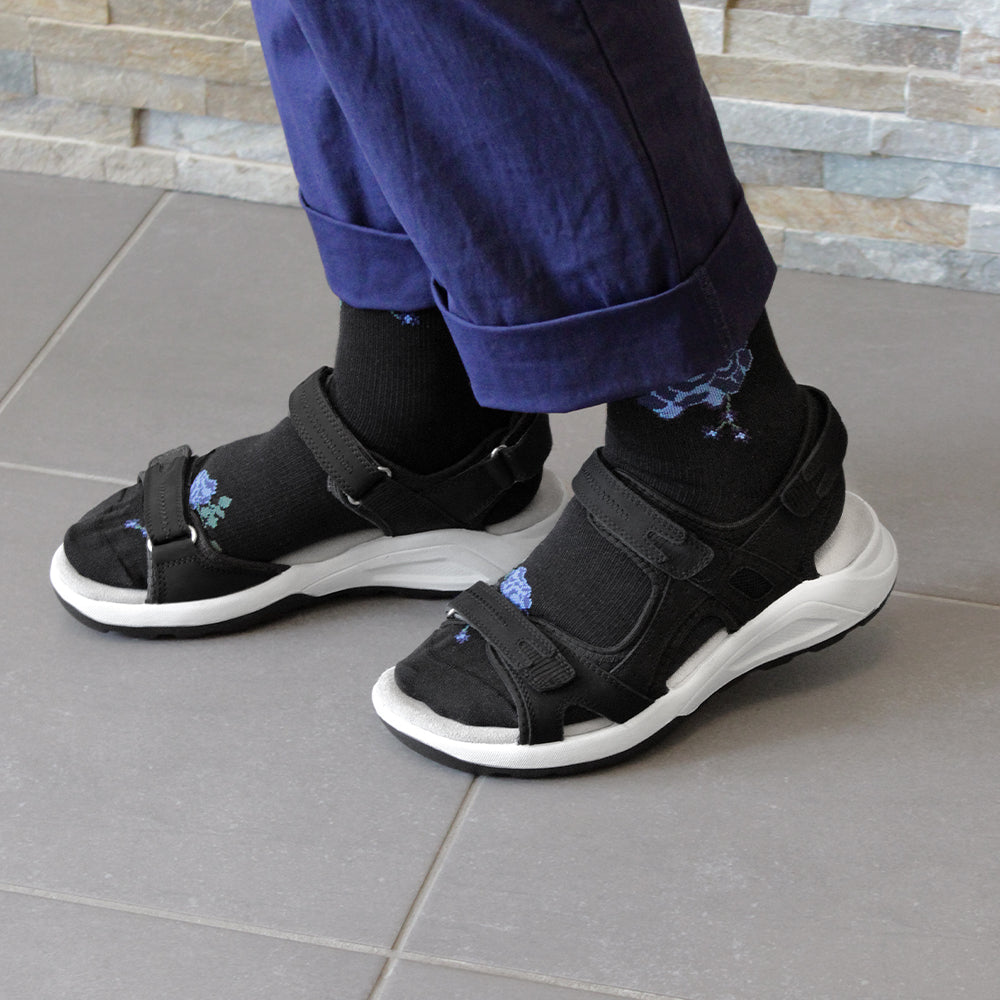 Minfot Nyhamn Sandaler Dame Nubuck Sort
