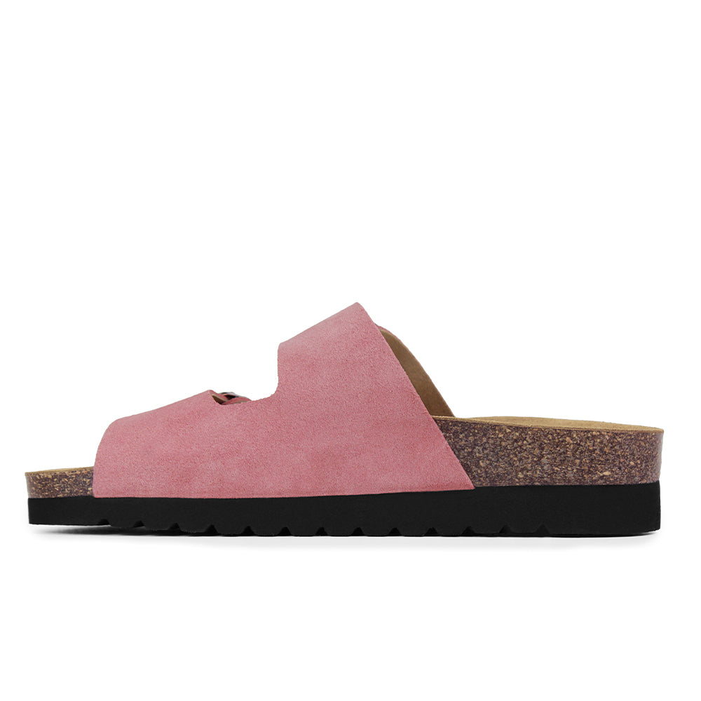 Minfot Moa Biosandaler Dame Ruskind Anatomisk 2-remme Antik Rosa