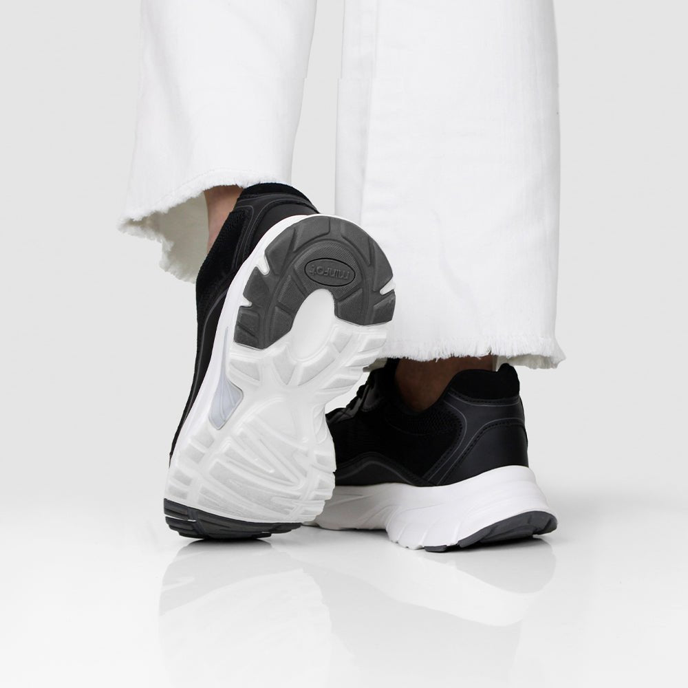 Minfot Sneaker Joy Mesh Ruskind Sort Hvid