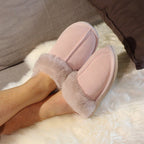 Minfot Fåreskinds Hjemmesko Slip-on Duved med såle Rose