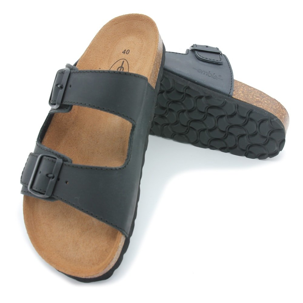 Embla Hälsoskor Sandaler Arvid Airbed Bred Sort