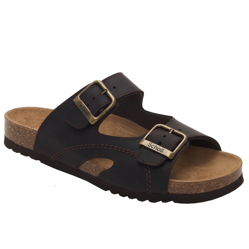 Scholl Sandal Herre Moldava Dk Brown