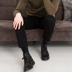 Falke Airport Knee-high Knæstrømper Merinould Herre Sort 1-pak