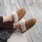 Minfot Fåreskinds Hjemmesko Slip-on Duved med såle Chestnut