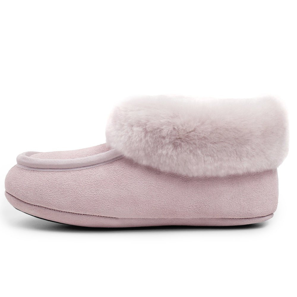 Minfot Fåreskinds Hjemmesko Hemse med såle Rose