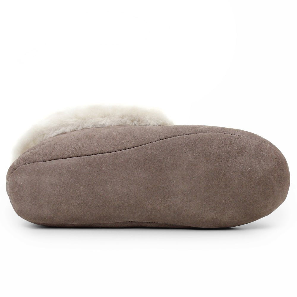 Minfot Fåreskindstøfler Sunne Taupe Ruskind