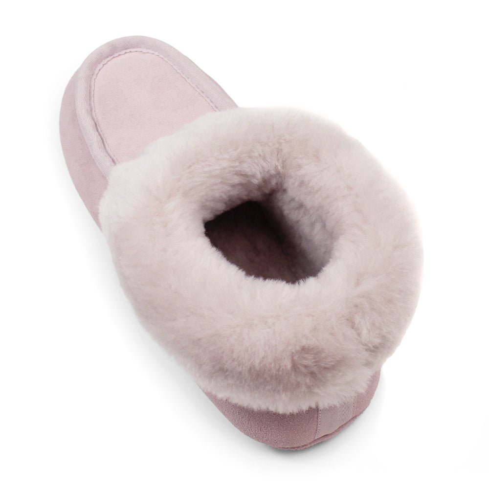 Minfot Fåreskindstøfler Sunne Rose