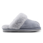 Minfot Hjemmesko Fåreskind Slip-on Duved med sål Grå