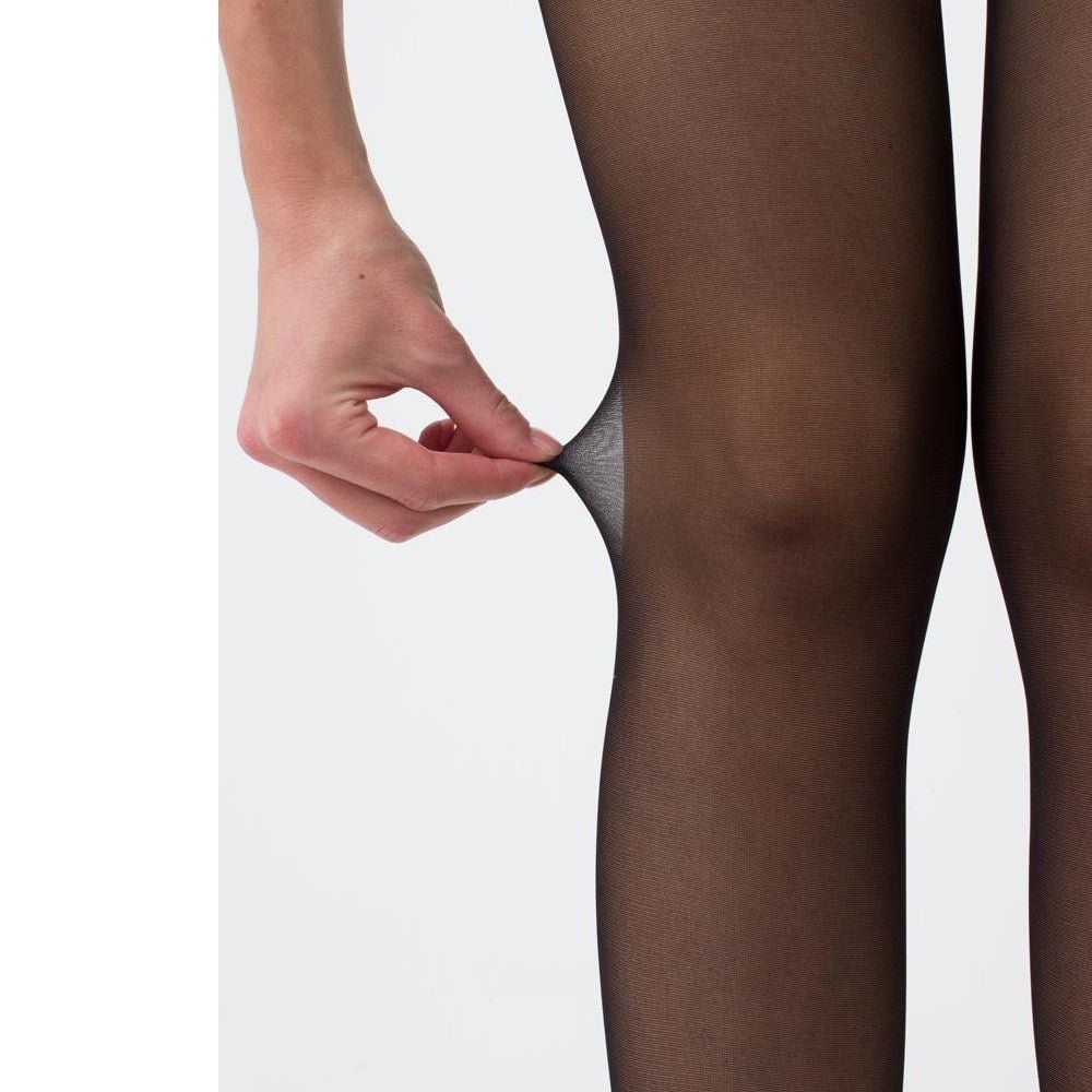 Giulia Blues Nylonstrømpebukser med fod i bomuld 20 den Sort