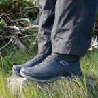 Minfot Granit Mid Støvler Unisex Vandafvisende TEX Nubuck Sort