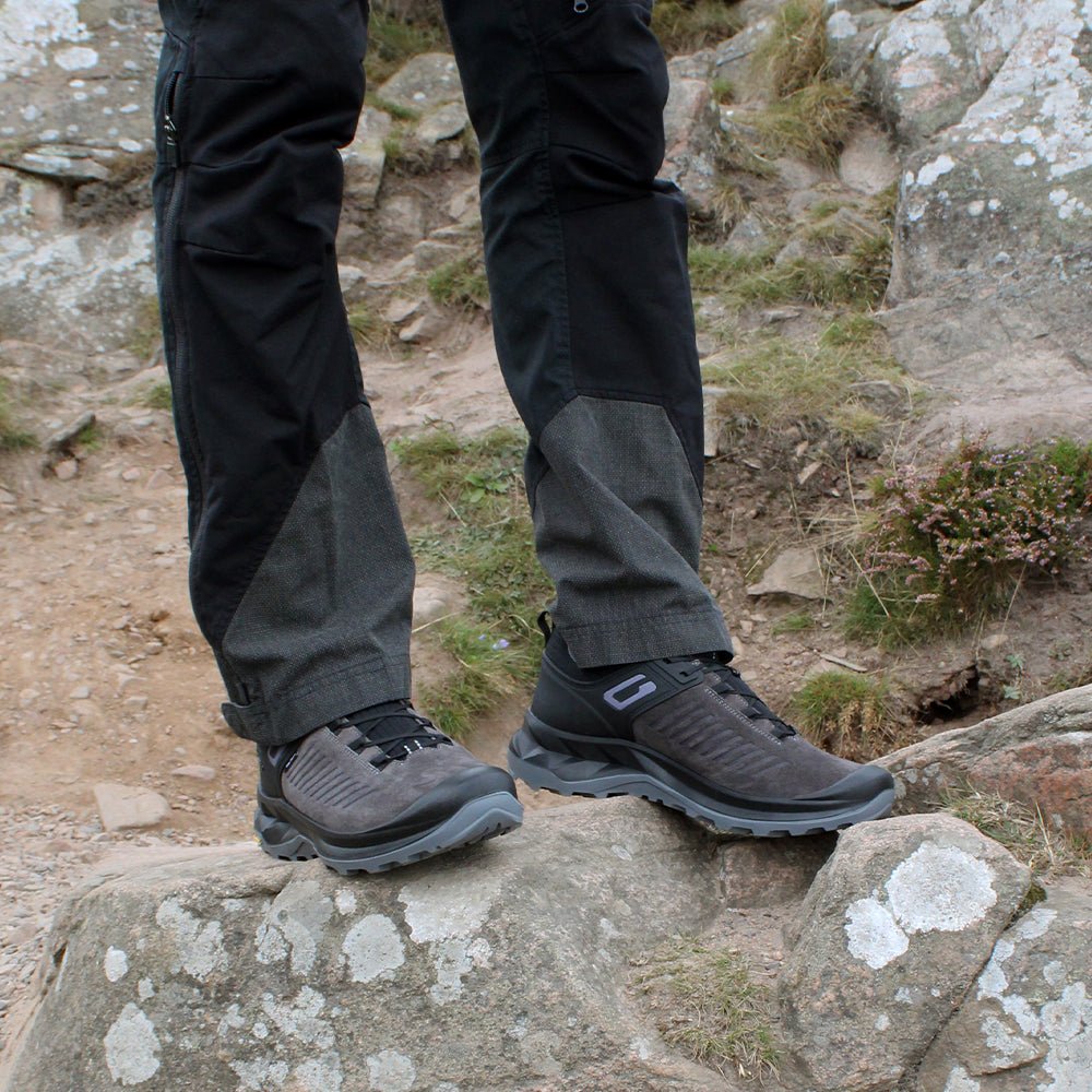 Minfot Granit Low Sko Unisex Vandafvisende TEX Ruskind Grå