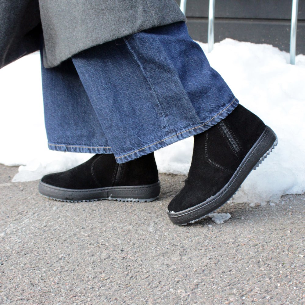 Minfot Pigsko Idre Ruskind Uld Sort