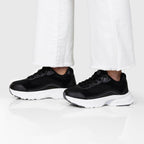 Minfot Joy Sneakers Dame Mesh Ruskind Sort Hvid