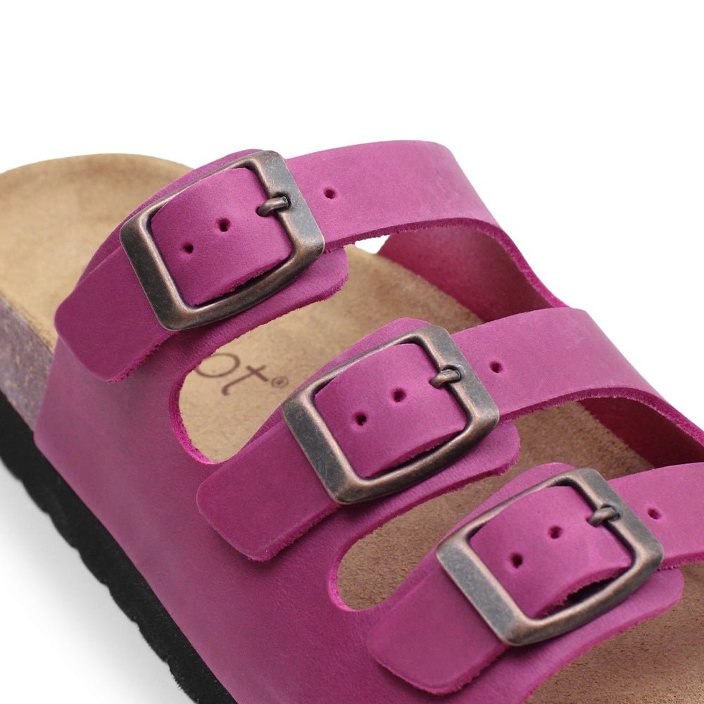 Minfot Sandaler Bio Læder Fuxia