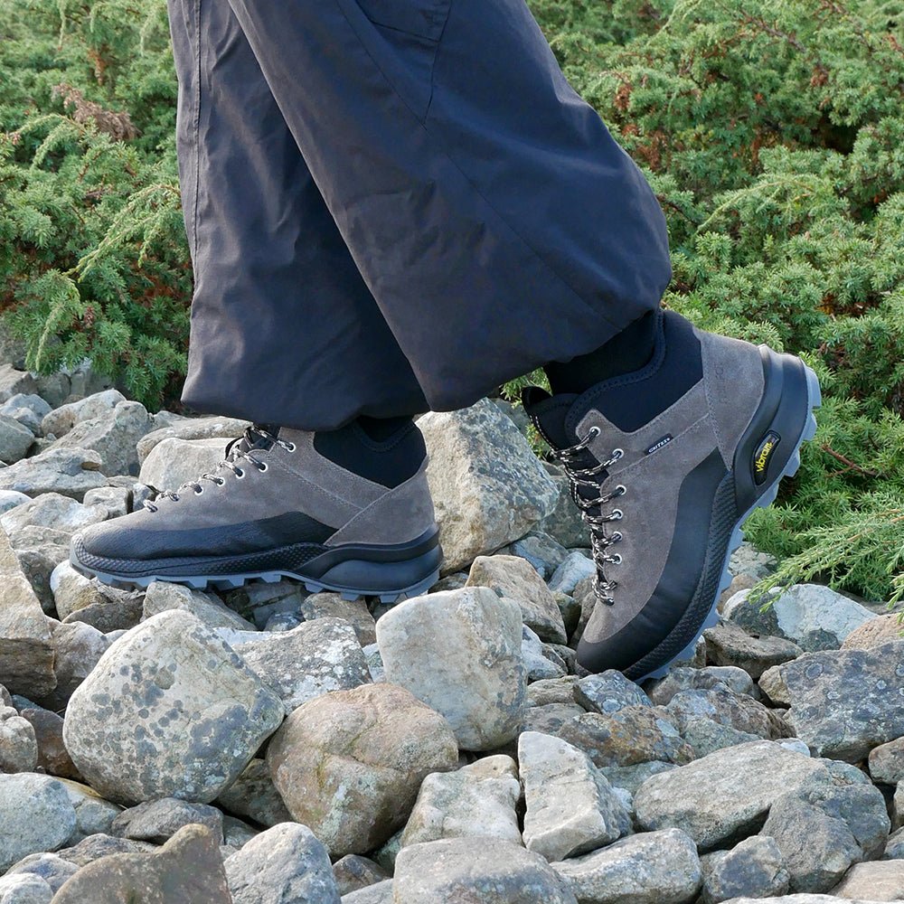 Minfot Step Mid Støvler Unisex Vandafvisende TEX Ruskind Stone